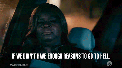 Going To Hell Nbc GIF by Good Girls - Find & Share on GIPHY