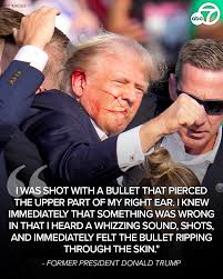 TRUMP SHOT IN EAR! JULY 9TH SAITH THE LORD!  I’MA EXACT REVENGE ON YOUR EARS!  YOU’LL WISH YOU HAD EARS TO HEAR IT!  AND MAKE SAUSAGE!   A BODY MIXED WITH EARS!  I HAD MERCY ON HIM BECAUSE OF HIS GRANDMOTHER!