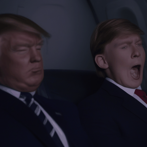 barron and donald trump screaming on plane crash