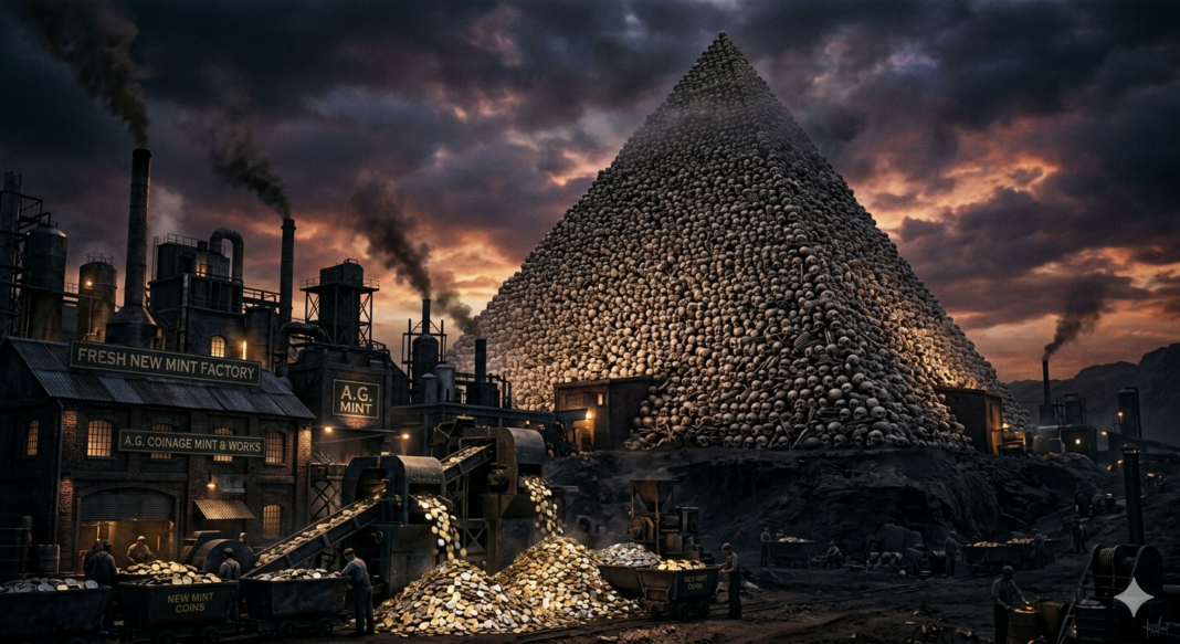 6-7-26 VISION: PYRAMID OF THOUSANDS OF SKULL HEADS GOING UP INTO MIDAIR, A FRESH NEW MINT FACTORY! 1:01PM, FBI, DOJ AGENTS, DIZENS AND DOZENS AND DOZENS! THOUSANDS, SAID THE LORD! I’MA COLLECT WHAT IS DUE! A PROGRAMMED DEATH BEFORE YOU WERE BORN! 1:02AM, SAID THE ALMIGHTY GOD LORD JESUS CHRIST!